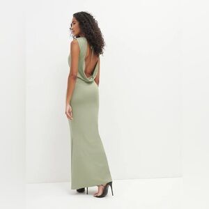 Reformation Seona Knit Dress in Artichoke